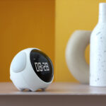 Cute Expression Multi Function LED Pixel Alarm Clock – WHITE - Image 2