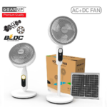 GearUP Premium Series Rechargeable BLDC Solar Stand Fan (AC+DC)