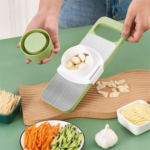 Kitchen 5-in-1 Multifunctional Vegetable Slicer Cutter — Stainless Steel - Image 2