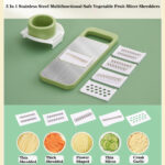 Kitchen 5-in-1 Multifunctional Vegetable Slicer Cutter — Stainless Steel - Image 4