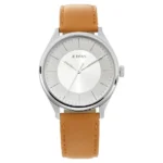 Titan NP1802SL07 Men's Urban Edge Lustrous White Dial Leather Watch