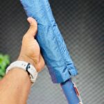 Premium 12-Ribs Automatic Umbrella With Flashlight — Blue