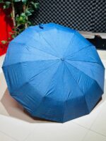 Premium 12-Ribs Automatic Umbrella With Flashlight — Blue - Image 2