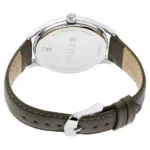 Titan NP1802SL08 Urban Edge Lustrous Olive Dial Leather Watch - Image 3